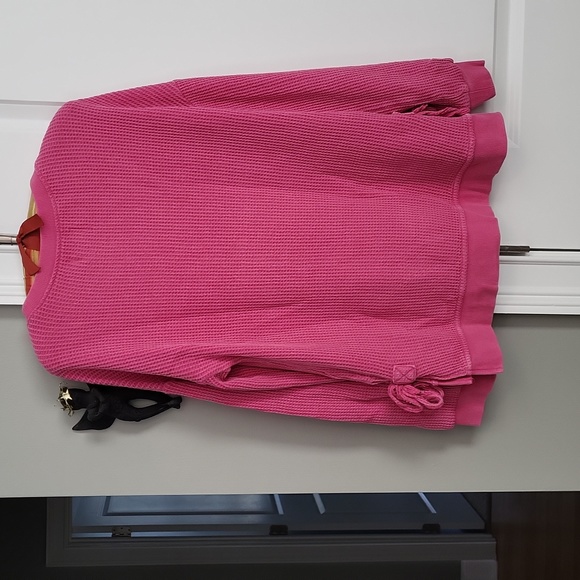 Anthropologie Saturday Sunday Thermal Top - Pink - S - LAST CHANCE DONATING SOON - Picture 2 of 9